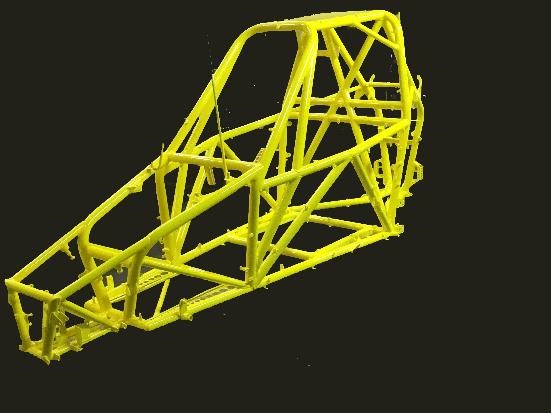 Poudrage fluo jaune du kartcross